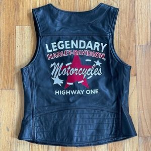 Harley Davidson leather vest, size Medium